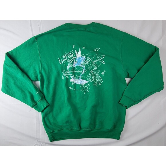 The Dream Smile Club Pullover Crew Neck Sweatshirt Unisex Large Green - Picture 5 of 7